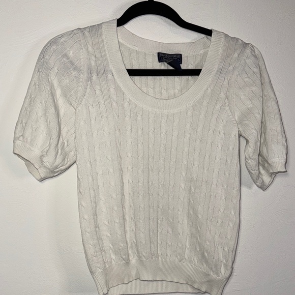 Polo Jeans Company by Ralph Lauren White Cable Knit 100% Cotton Sweater - Picture 1 of 6